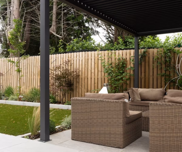 Pergola (custom black metal) (weather proof)
