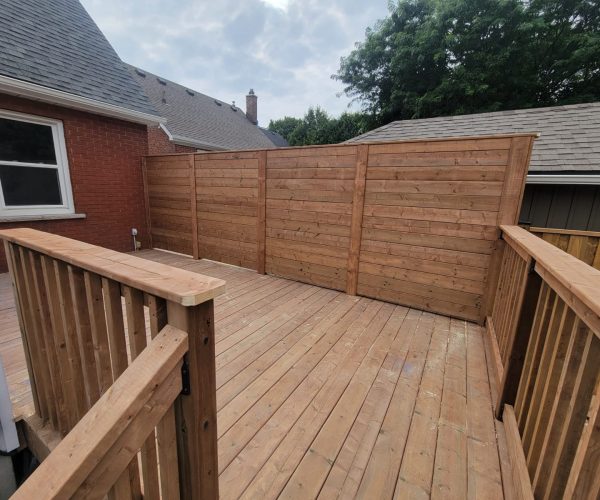Railing(pressure-treated wood deck)